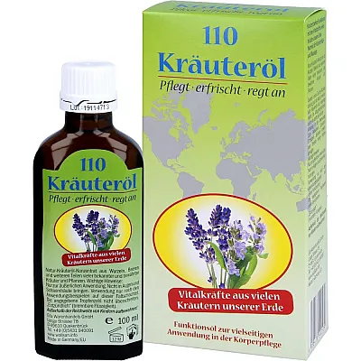 Krauterol natūralus 110 žolelių aliejus (žalias aliejus), 100 ml