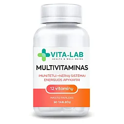 VITA-LAB multivitaminai 12 komponentų, 90 tablečių