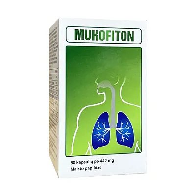Mukofiton kvėpavimo takams, 50 kapsulių