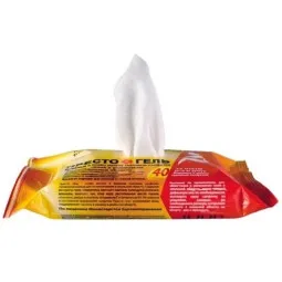 Prestogel Audinio pagrindo drėgnos servetėlės hemorojui, 40 vnt.