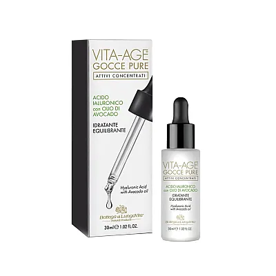 Vita-Age Gocce pure hialurono rūgštis su avokado aliejumi, 30 ml
