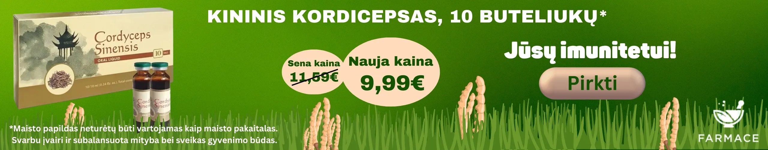 Kininis kordicepsas - Farmace.lt