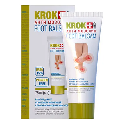 „Krok-med Anti Mozolin“ Balzamas-gelis kojoms nuo nuospaudų, 75 ml 