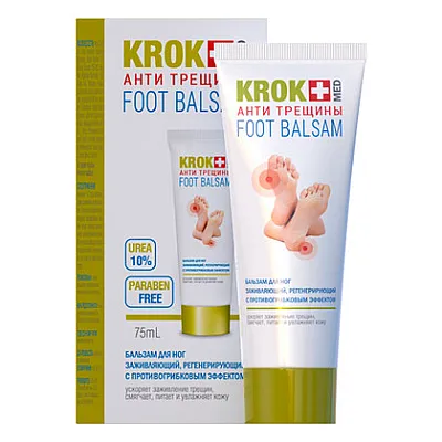 „Krok anti treščini“ Balzamas-gelis kojoms nuo įtrūkimų, 75 ml