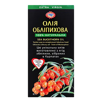 Šaltalankių aliejus 100% Extra Virgin, 100 ml