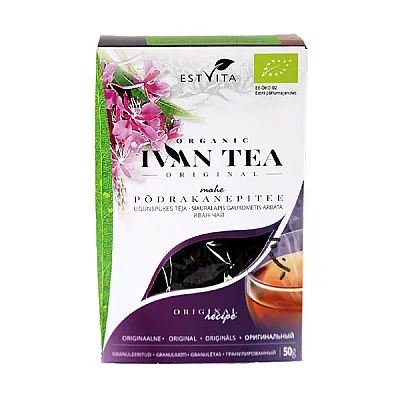 Ivan čai fermentuota siauralapio gauromečio arbata granulėmis, 50g