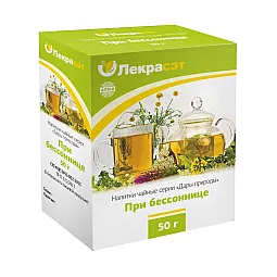 Lekraset žolelių arbata „Gamtos turtai“ nemigai, 50 g