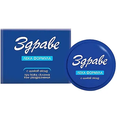 Zdrave lengvos formulės kremas veidui ir kūnui su cinko oksidu, 40 g