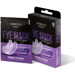 Kimoco beauty hidrogeliniai paakių padeliai su kolagenu ir hialurono rūgštimi, 10 vnt.