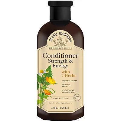 Herbal traditions kondicionierius plaukams su 7 žolelėmis, stiprinantis ir skatinantis plaukų augimą, 500 ml 