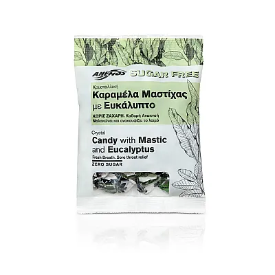 Ledinukai mastika su eukaliptu ir mentolių be cukraus, 70 g