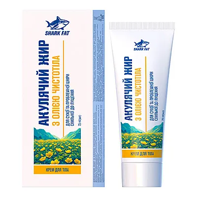 Kremas kūnui ryklių riebalai su ugniažolės aliejumi, 75 ml