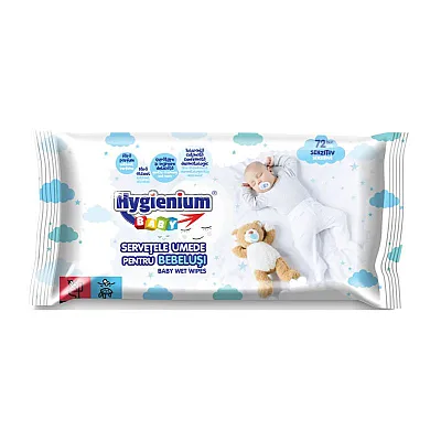 Hygienium drėgnos servetėlės jautriai kūdikių odai, 72 vnt.