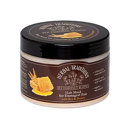 Herbal traditions kaukė plaukams su rugiais ir medumi, pažeistiems plaukams, 300 ml