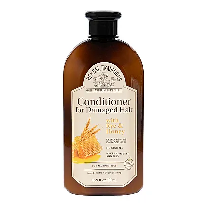 Herbal traditions kondicionierius plaukams su rugiais ir medumi, pažeistiems plaukams, 500 ml
