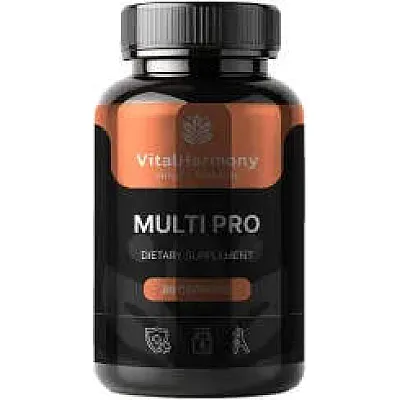 Vitalharmony multi pro aukščiausios kokybės multivitaminai, 90 kapsulių