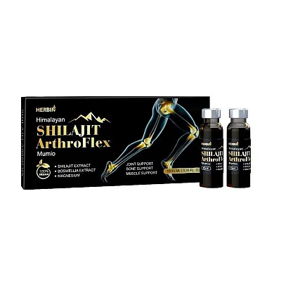 Herbal mumio maisto papildas shilajit arthroflex, 10 ml x 10 vnt.