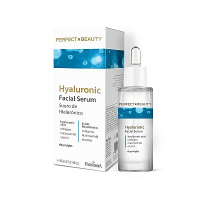 Perfect beauty veido serumas su hialiurono, kolagenu, niacinaminu ir elastinu, 30 ml