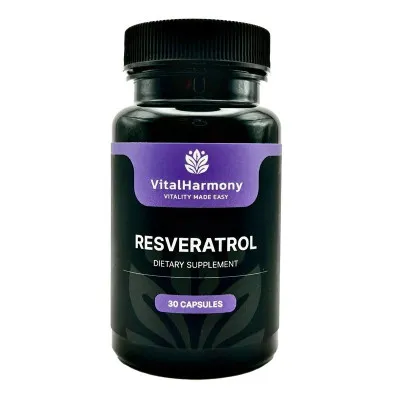 Vitalharmony resveratrolis 250 mg, 30 kapsulių