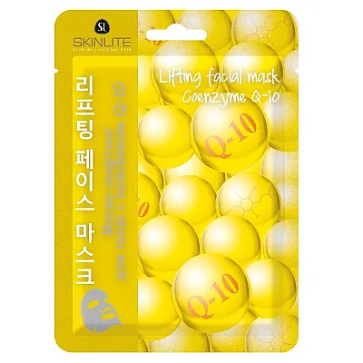 Skinlite odos kontūravimui veido kaukė su kofermentu Q-10, 1 vnt