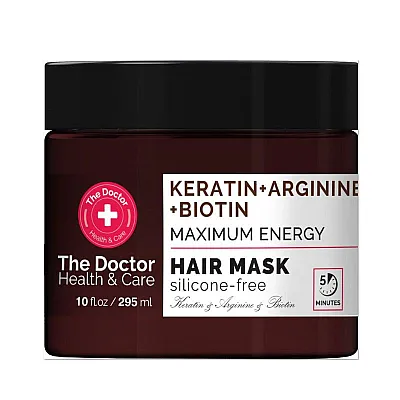 The doctor maksimalia energija suteikianti plaukų kaukė keratinas + argininas + biotinas, 295 ml