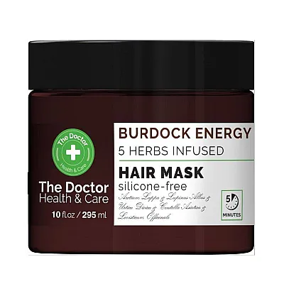 The doctor 5 žolelių plaukų kaukė suteikianti varnalėšų energija, 295 ml