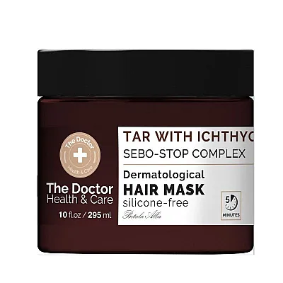 The doctor deguto + ichtiolio plaukų kaukė sebo - stop kompleksas, 295 ml