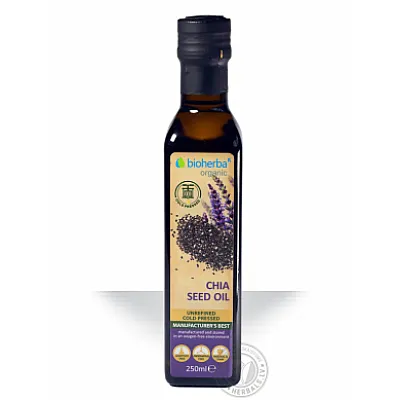 Bioherba chia sėklų aliejus šalto spaudimo, 250 ml