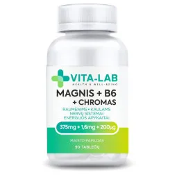 Vita-lab magnis + B6 + chromas, 90 tablečių