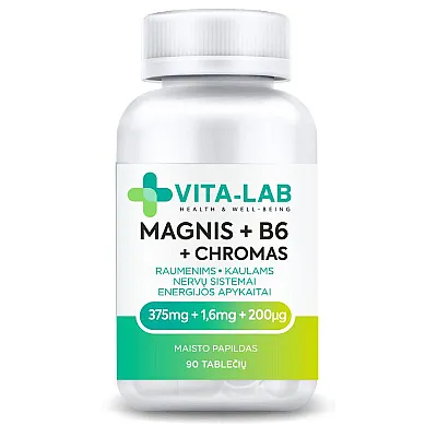 Vita-lab magnis + B6 + chromas, 90 tablečių
