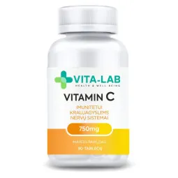 Vita-lab maisto papildas vitaminas C 750 mg, 90 tablečių