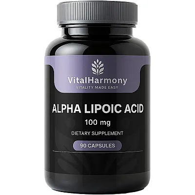 VitalHarmony alfa lipoinė rūgštis 100 mg, 90 kapsulių