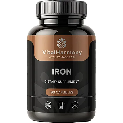 Vitalharmony geležis, 90 kapsulių