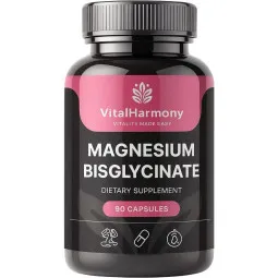 VitalHarmony magnio bisglicinatas, 90 kapsulių
