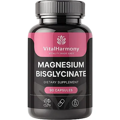 VitalHarmony magnio bisglicinatas, 90 kapsulių