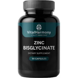 Vitalharmony cinko bisglicinatas, 90 kapsulių