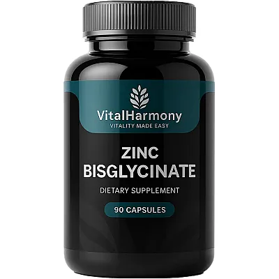 Vitalharmony cinko bisglicinatas, 90 kapsulių