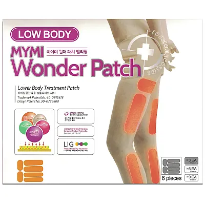 Mymi wonder apatinės kūno dalies pleistrai tonizuojančiam, kontūruojančiam ir stangrinančiam efektui, 6 komplektai