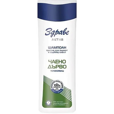 Zdrave aktiv raminantis šampūnas nuo pleiskanų su arbatmedžio aliejumi, 200 ml