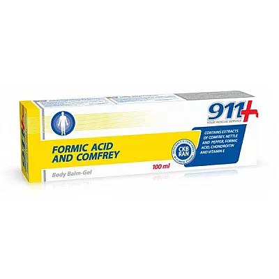 911 balzamas kūnui muravjinnaja kislota i okopnik, 100 ml