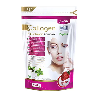 Jutavit kolageno + hialurono kompleksas braškė, 400 g