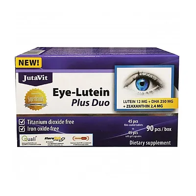 JutaVit liutein plus duo, 45 kapsulės ir tabletės
