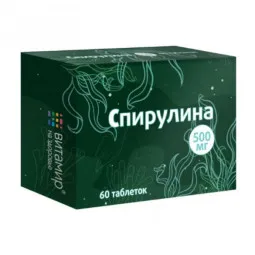 Vitamir spirulina 500 mg, 60 tablečių