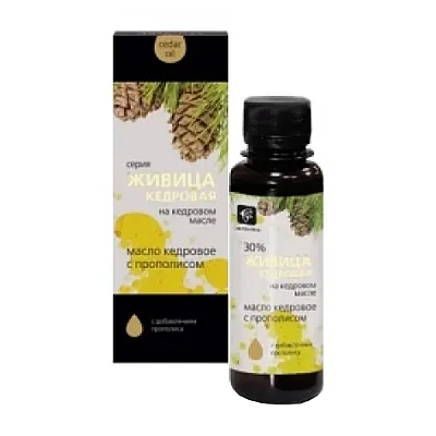 Kedrų sakai kedro riešutų aliejuje su propoliu, 100 ml