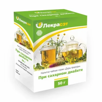Lekraset žolelių arbata „Gamtos turtai“ diabetui, 50 g