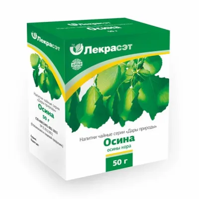 Lekraset žolelių arbata „Drebulė“, 50 g