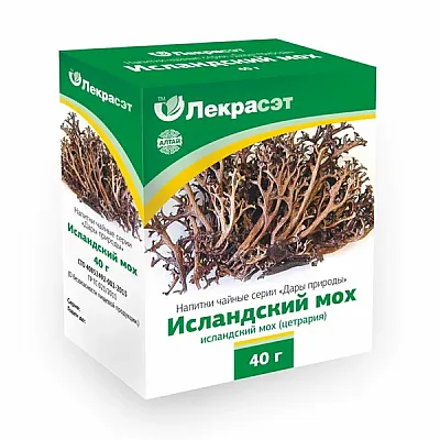 Lekraset žolelių arbata „Islandinė kerpena“, 40 g