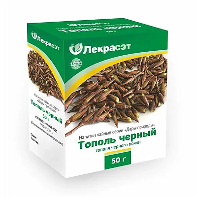 Lekraset žolelių arbata „Juodosios tuopos pumpurai“, 50 g