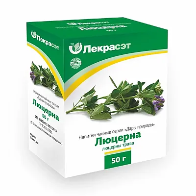 Lekraset žolelių arbata „Liucerna“, 50 g