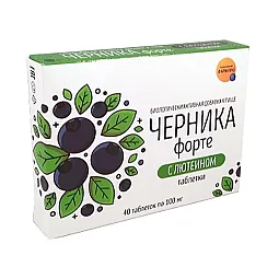 Mėlynė forte su liuteinu, 40 tablečių